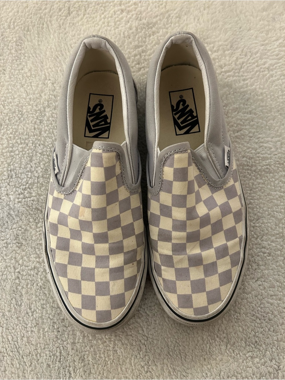 Women’s slip on checkered vans size 8.5